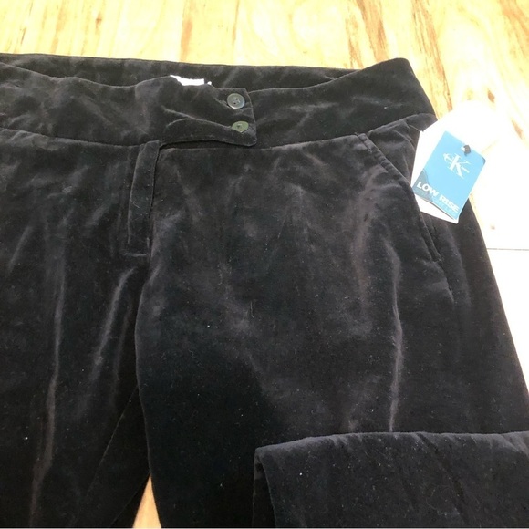 NWT $69 USD Calvin Klein Black Velvet Feel Soft Cotton Pants Womens Size 16 - Picture 3 of 11